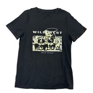 “Wild West” Cowboy Graphic Tee Vintage Western T-Shirt Size Medium NEW with tags